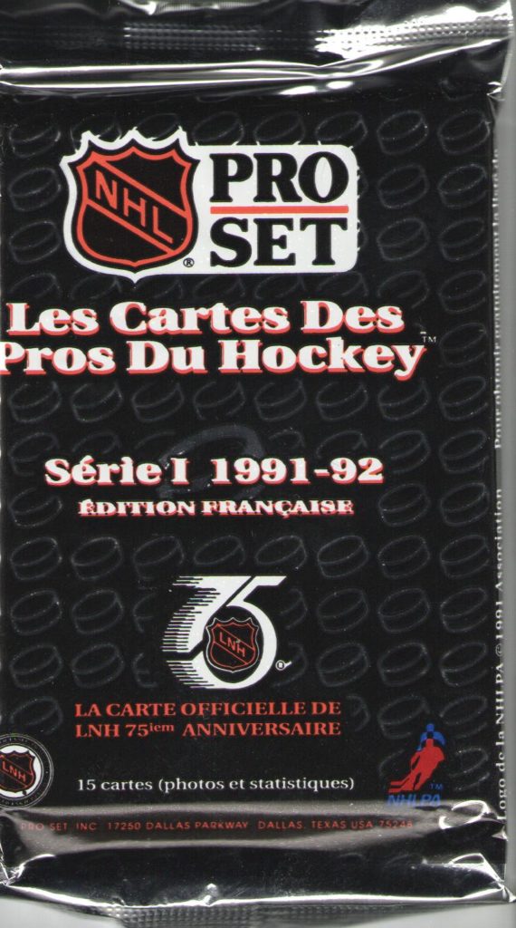 1991/92 Pro Set Series 1 French hobby balíček