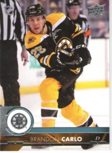 2017/18 Upper Deck 1 – Brandon Carlo Boston Bruins 14