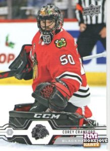 2019/20 Upper Deck Series 1 – Corey Crawford Chicago Blackhawks 116