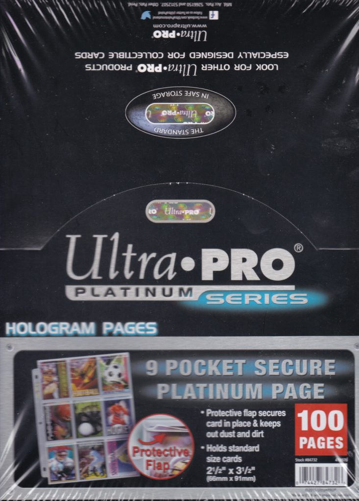 fólie Ultra Pro Platinum Secure – 100ks balenie 9 pocket (3-dierkové)