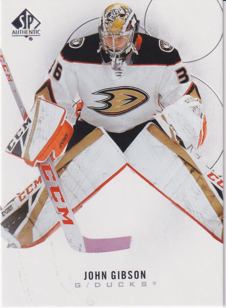 2020/21 SP Authentic – John Gibson Anaheim Ducks 63