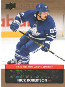 2021/22 Upper Deck Series 1 – Nick Robertson Toronto Maple Leafs DD-15