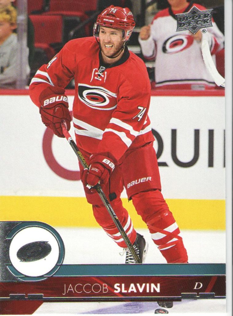 2017/18 Upper Deck 1 – Jaccob Slavin Carolina Hurricanes 33