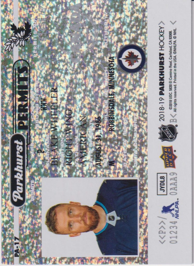 2018/19 Parkhurst – B.Wheeler Win PA-17