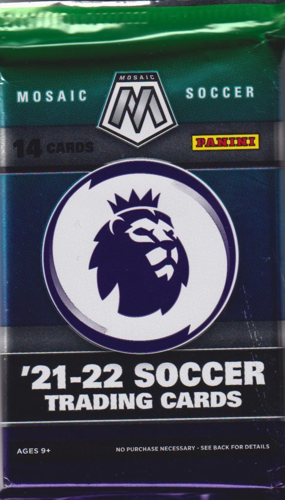2021/22 Panini Mosaic Premier League mega balíček (Gold Fluorescent paralel)
