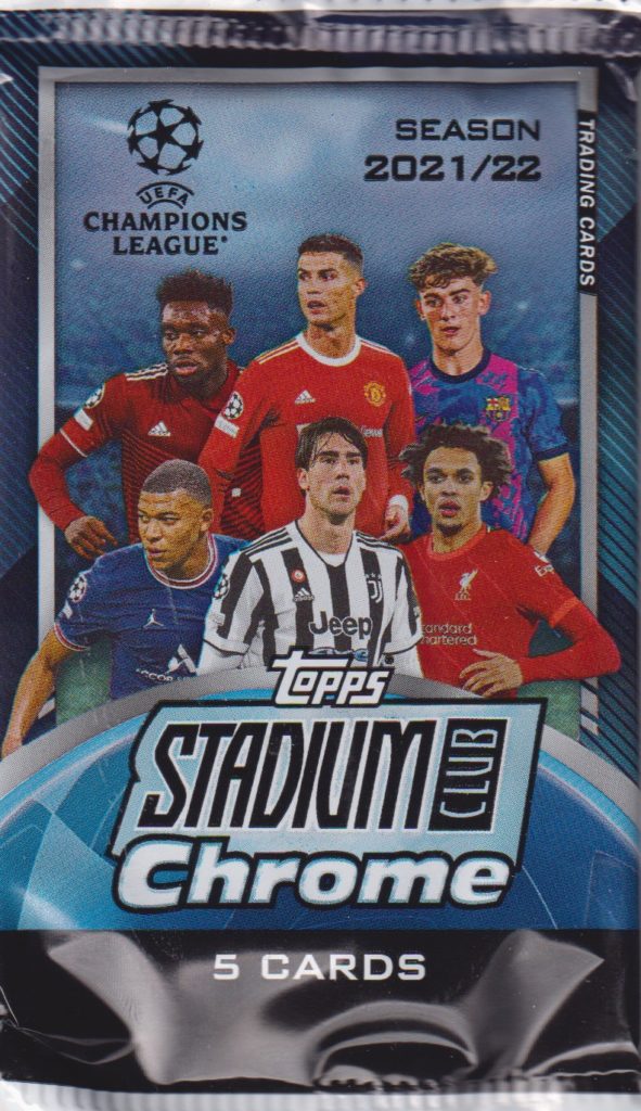2021/22 Topps Stadium Club Chrome Champions League mega balíček