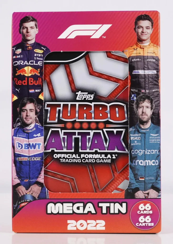 2022 Topps Formula 1 Mega Turbo Attax tin box