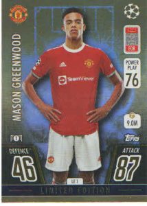 2021/22 Topps Match Attax Champions League – M.Greenwood Manchester United LE1
