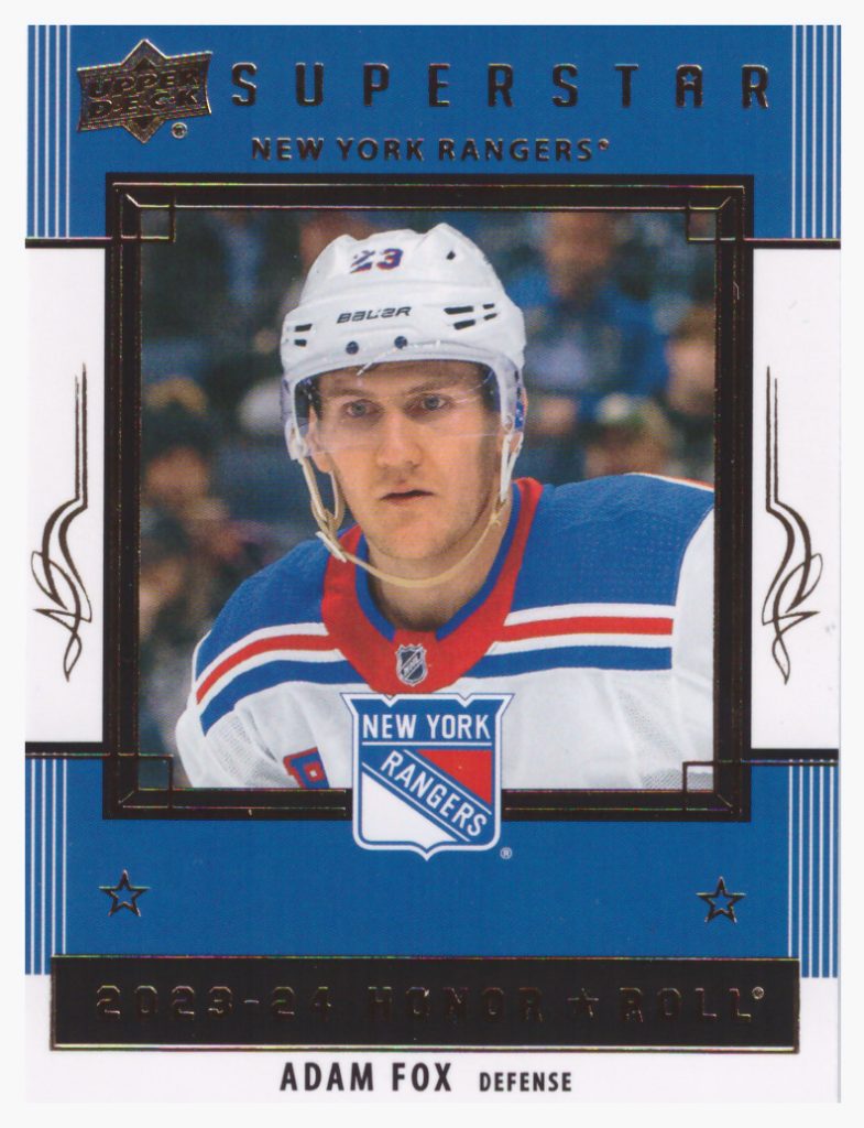 2023/24 Upper Deck Series 1 – A.Fox Nyr HR-5