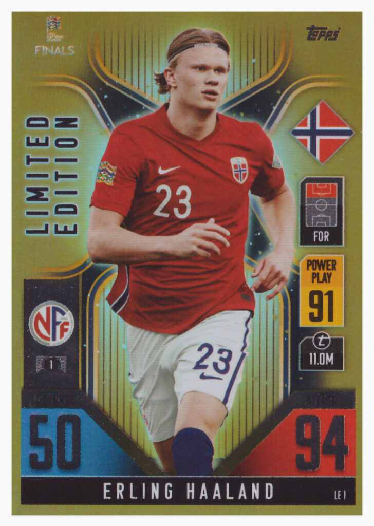 2022 Topps Match Attax Road to NL Finals – E.Haaland Norway LE1