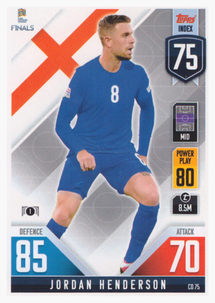 2022 Topps Match Attax Road to NL Finals – J.Henderson England CD75