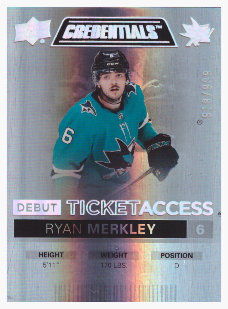 2021/22 Credentials – R.Merkley Sjs 109   /999