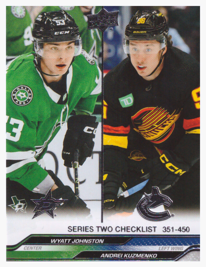 2023/24 Upper Deck Series 2 – W.Johnston, A.Kuzmenko 450