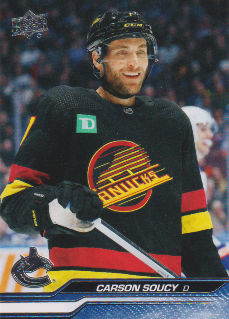2023/24 UD Extended – Carson Soucy Vancouver Canucks 639