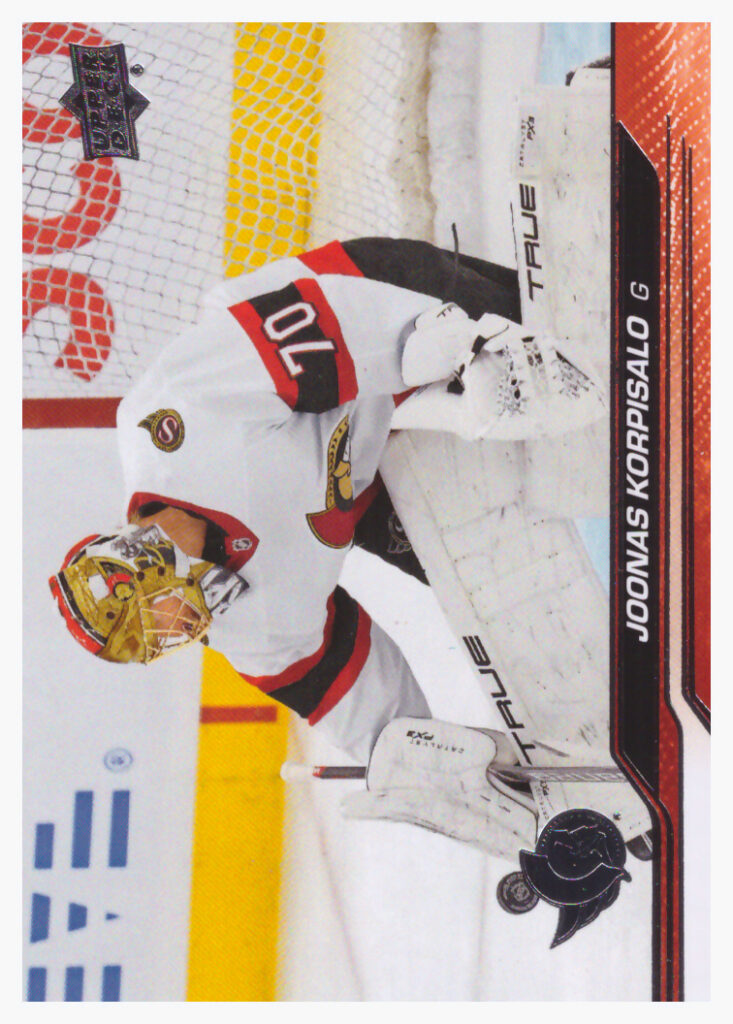 2023/24 UD Extended – Joonas Korpisalo Ottawa Senators 594