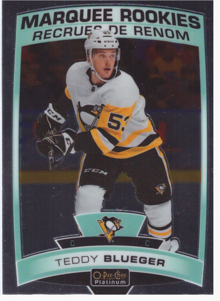 2019/20 O-Pee-Chee Platinum – Teddy Blueger Pittsburgh Penguins 156