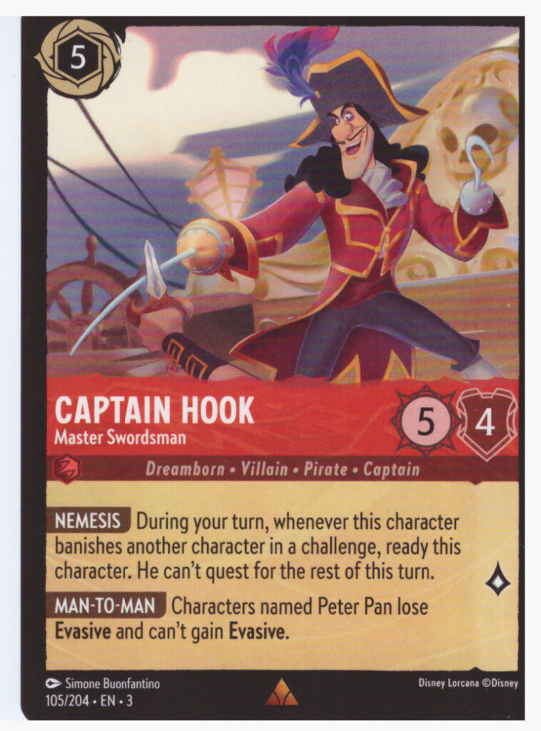 Lorcana Into The Inklands – Captain Hook 105/204