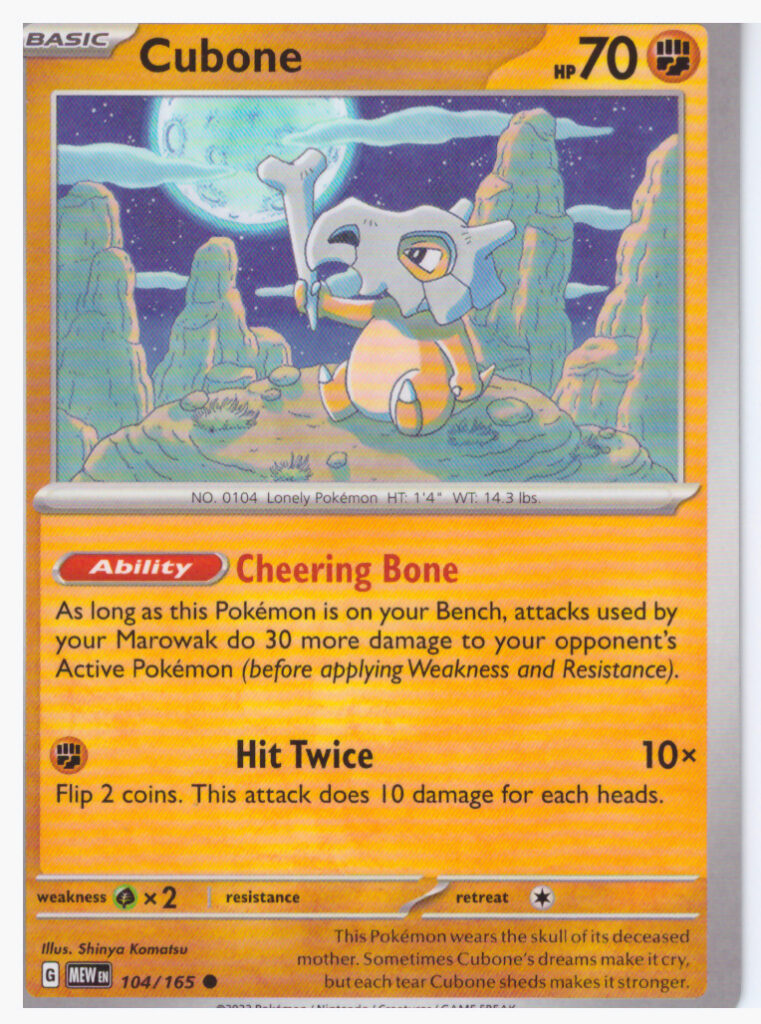 Scarlet & Violet 151 – Cubone 104