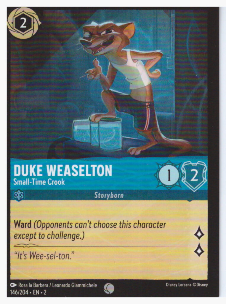 Lorcana Rise Of The Floodborn – Duke Weaselton 146/204