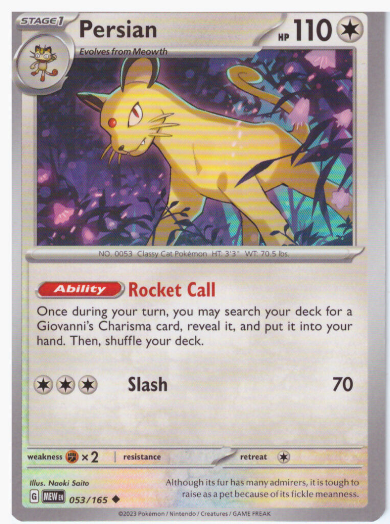 Scarlet & Violet 151 – Persian 053