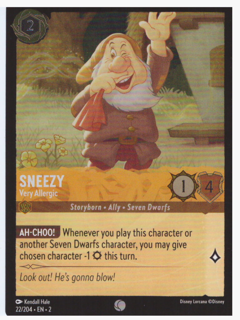 Lorcana Rise Of The Floodborn – Sneezy 22/204