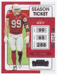 2021 Panini Contenders – J.J.Watt Cardinals 3
