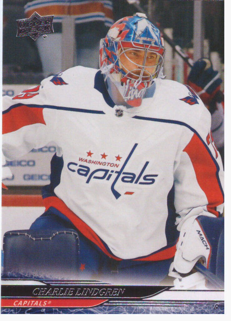 2024/25 Upper Deck Series 1 – Charlie Lindgren Washington Capitals 191