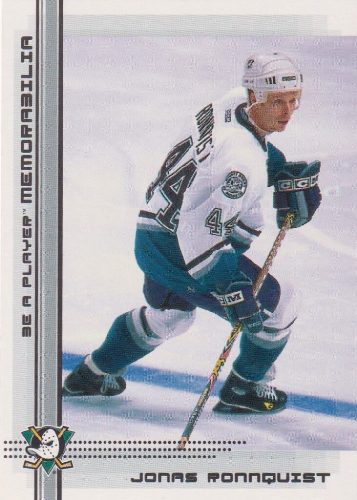 2000/01 Be a player memorabilia – J. Ronnquist Ana 427