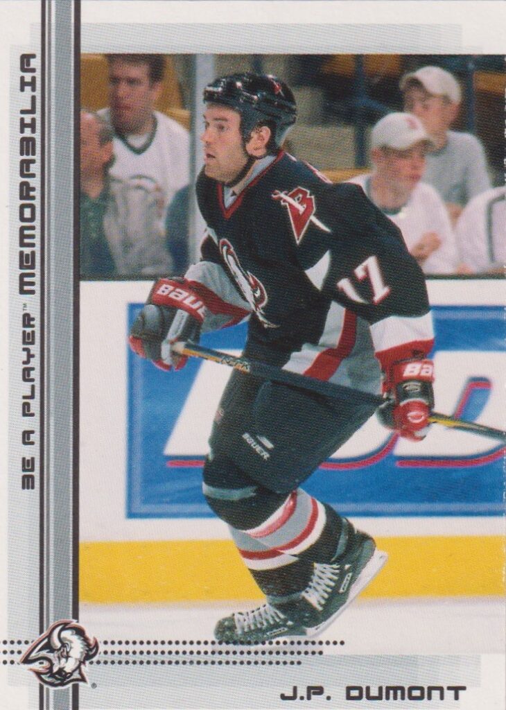 2000/01 Be a player memorabilia – J. P. Dumont Buf 428