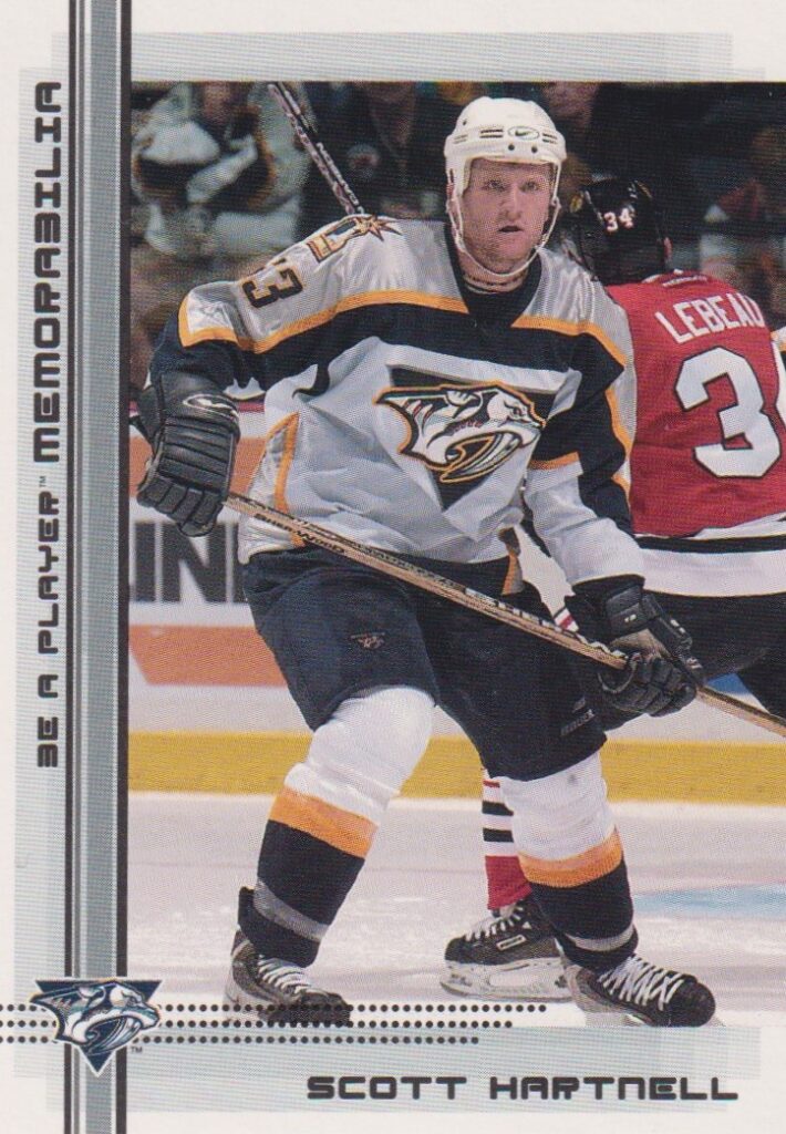 2000/01 Be a player memorabilia – B. Hartnell Nas 452
