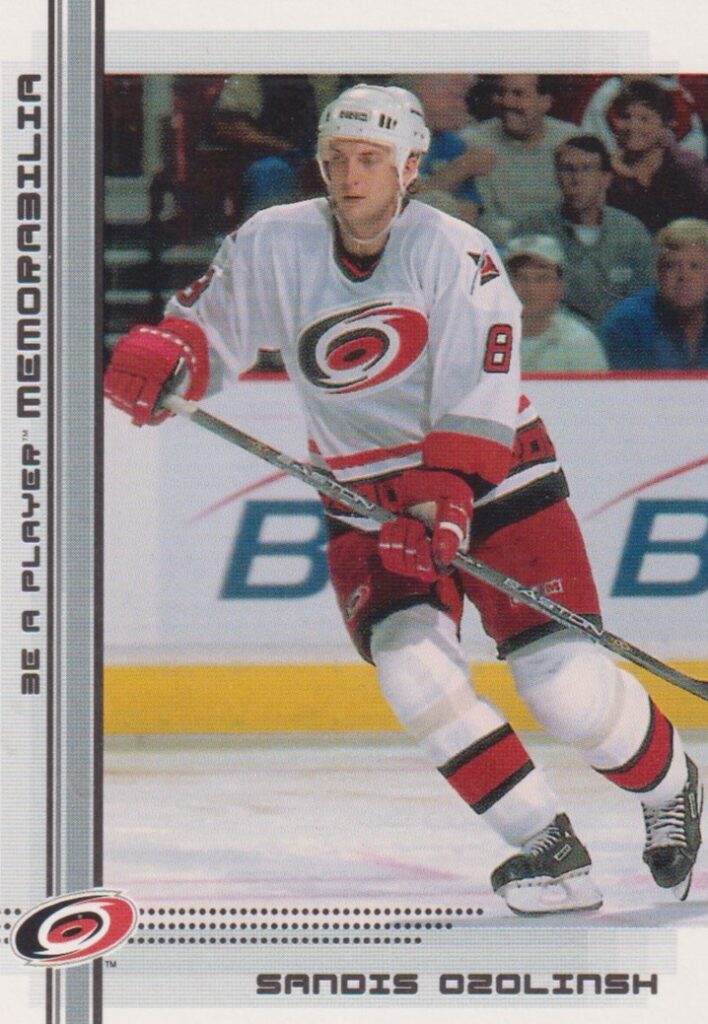 2000/01 Be a player memorabilia – S. Ozolinsh Car 409