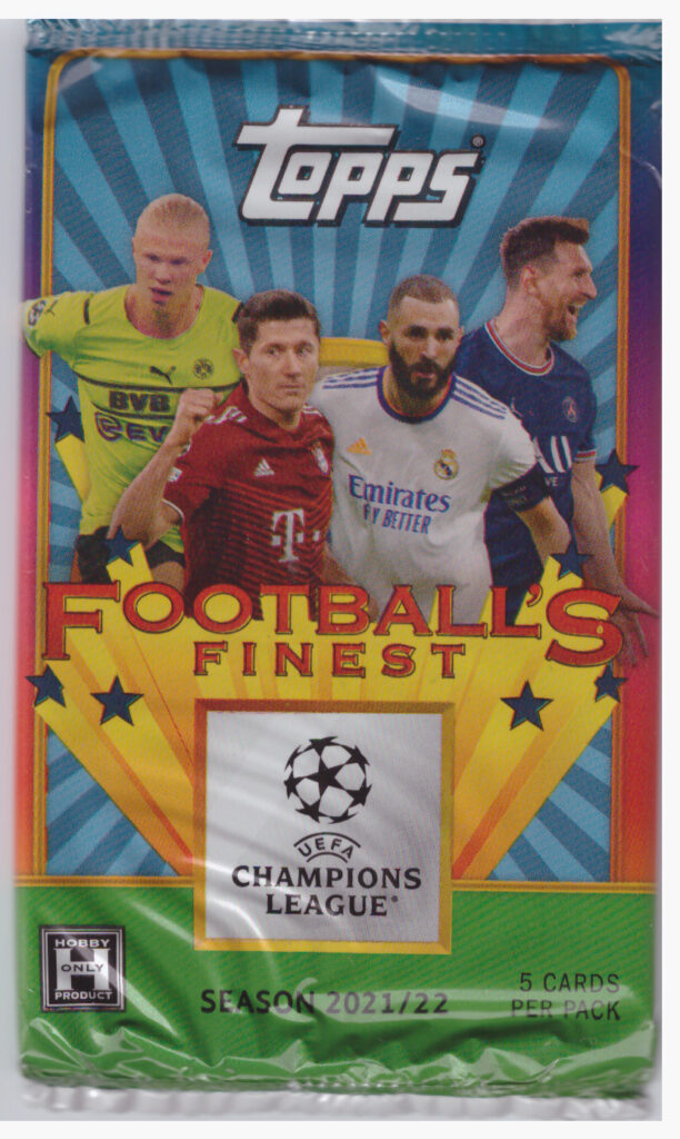 2021/22 Topps Finest Flashbacks UEFA Competitions hobby balíček