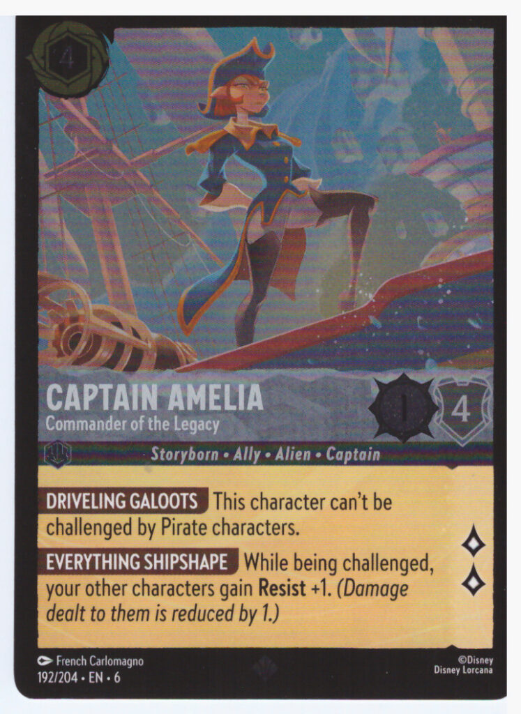 Lorcana 6: Azurite Sea – Captain Amelia 192/204