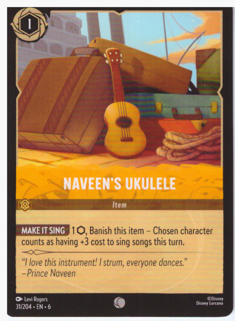 Lorcana 6: Azurite Sea – Naveen´s Ukulele 31/204
