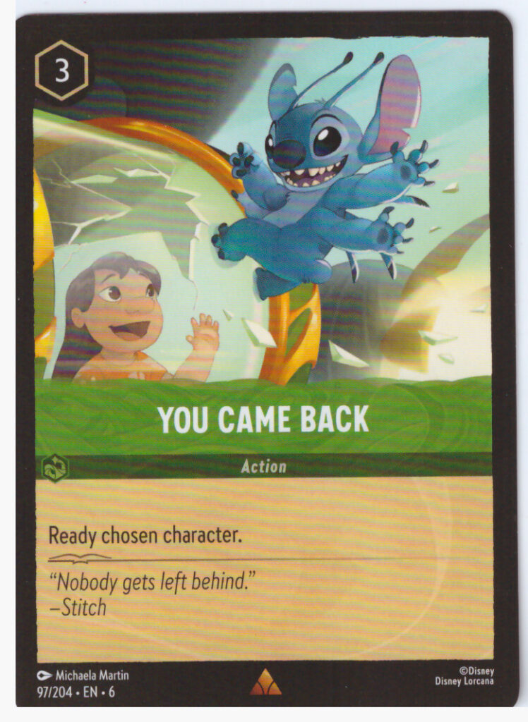 Lorcana 6: Azurite Sea – You Came Back 97/204