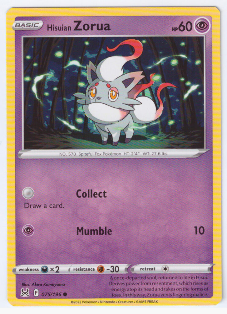 Sword & Shield 11: Lost Origin – Zorua 075