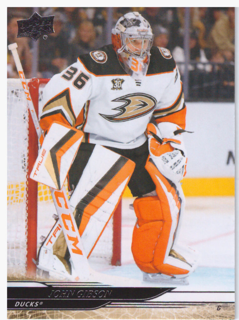 2024/25 Upper Deck Series 2 – John Gibson Anaheim Ducks 254