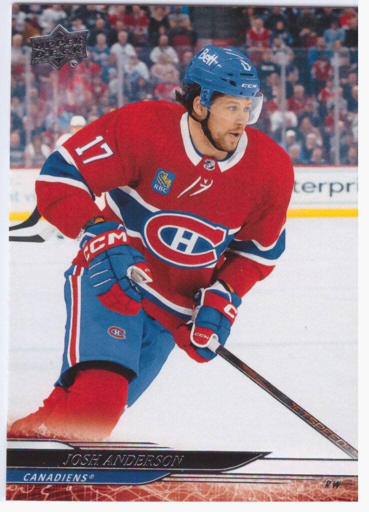 2024/25 Upper Deck Series 2 – Josh Anderson Montreal Canadiens 341