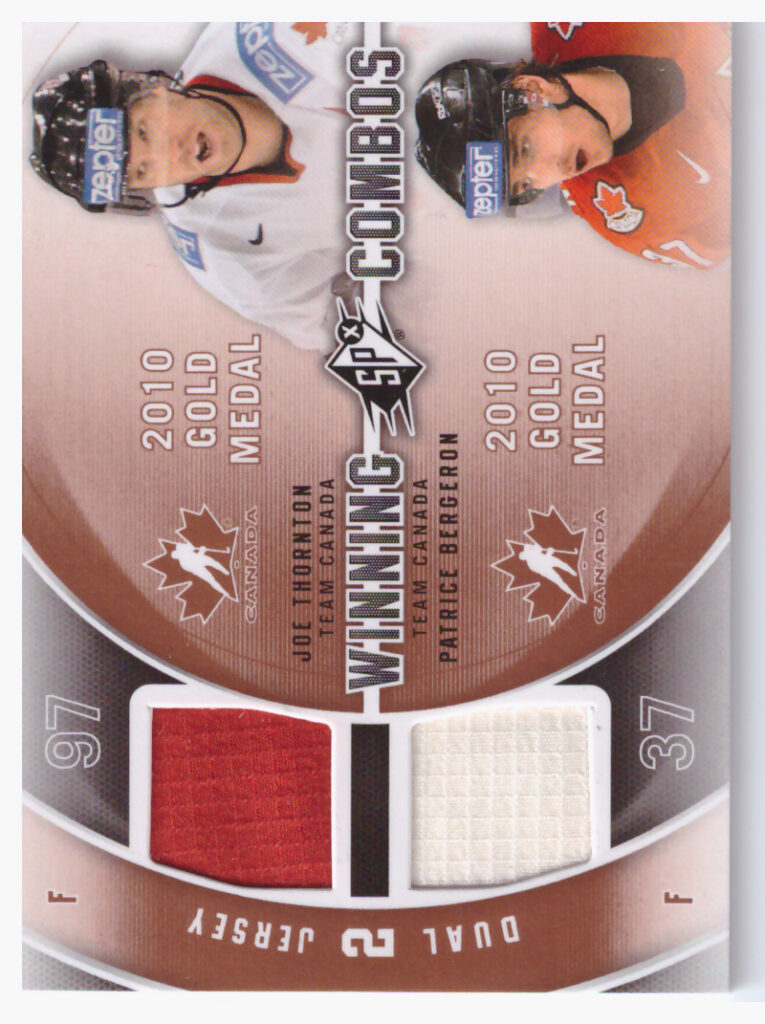 2011/12 SPx – J.Thornton, P.Bergeron Canada WC-TB