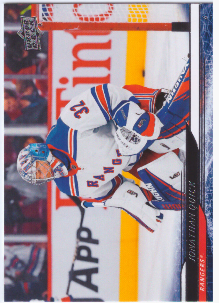 2024/25 UD Extended – Jonathan Quick New York Rangers 588
