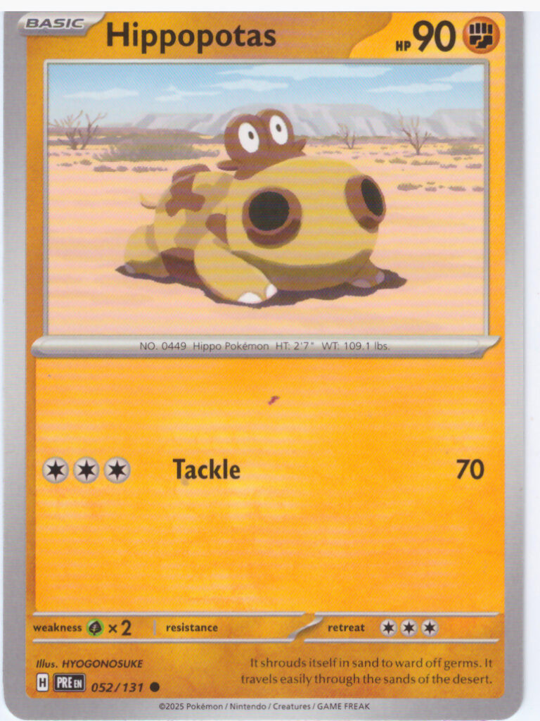 Scarlet & Violet 8.5: Prismatic Evolutions – Hippopotas 052