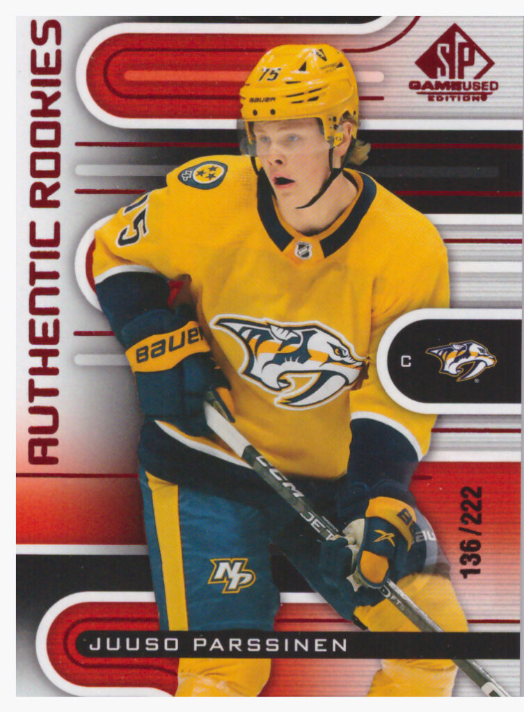 2022/23 SP Game Used – J.Parssinen Nas 218   /222