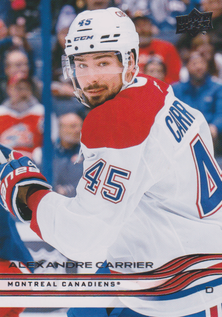 2025/26 Upper Deck Series 1 – Alexandre Carrier Montreal Canadiens 91