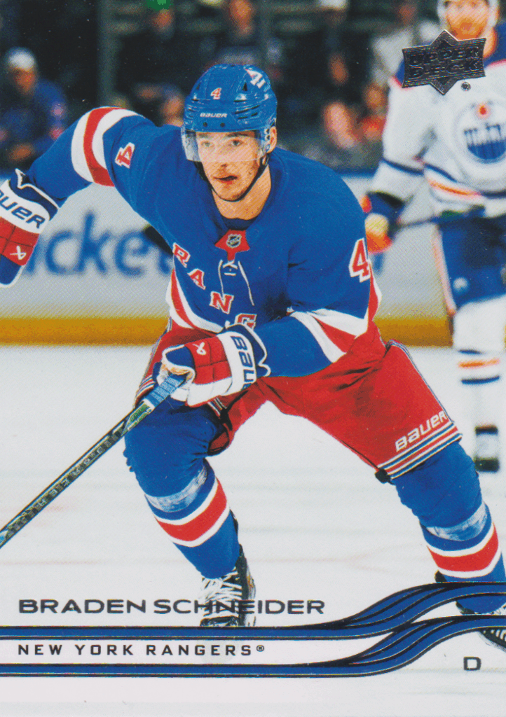 2025/26 Upper Deck Series 1 – Braden Schneider New York Rangers 116