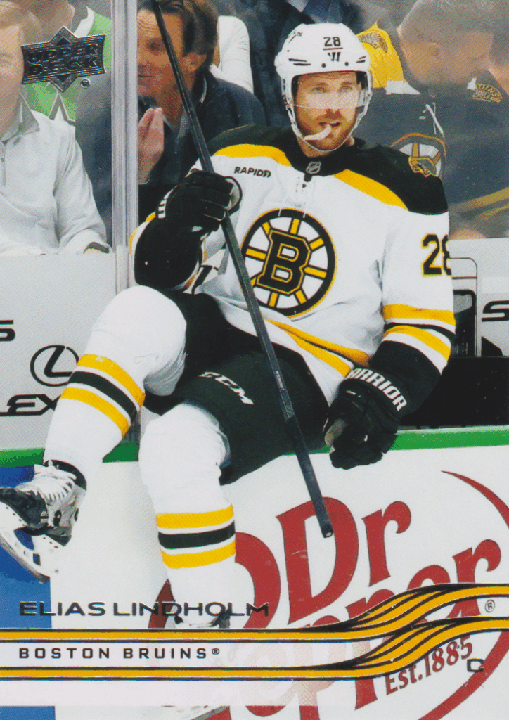 2025/26 Upper Deck Series 1 – Elias Lindholm Boston Bruins 8