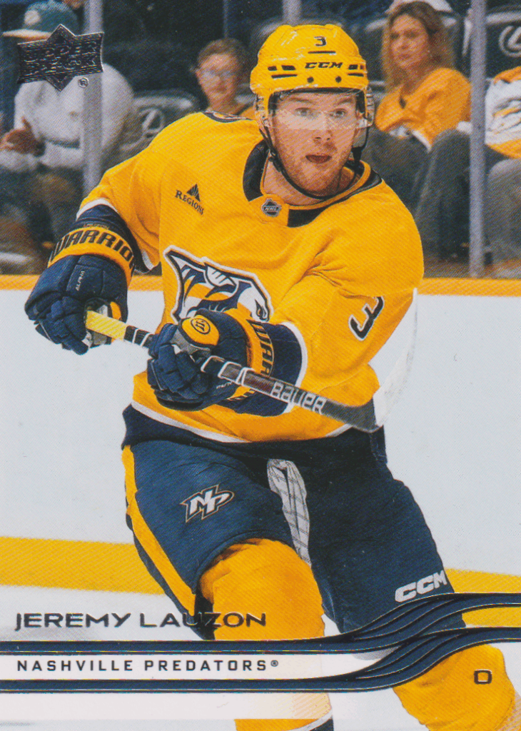 2025/26 Upper Deck Series 1 – Jeremy Lauzon Nashville Predators 93