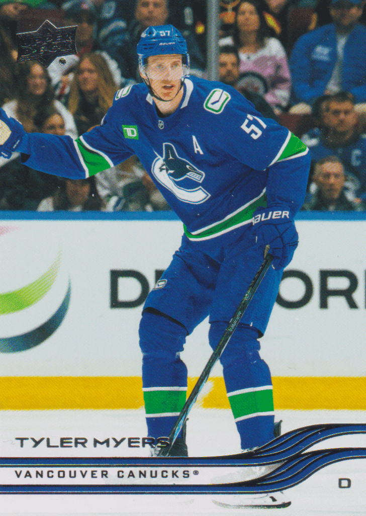 2025/26 Upper Deck Series 1 – Tyler Myers Vancouver Canucks 180