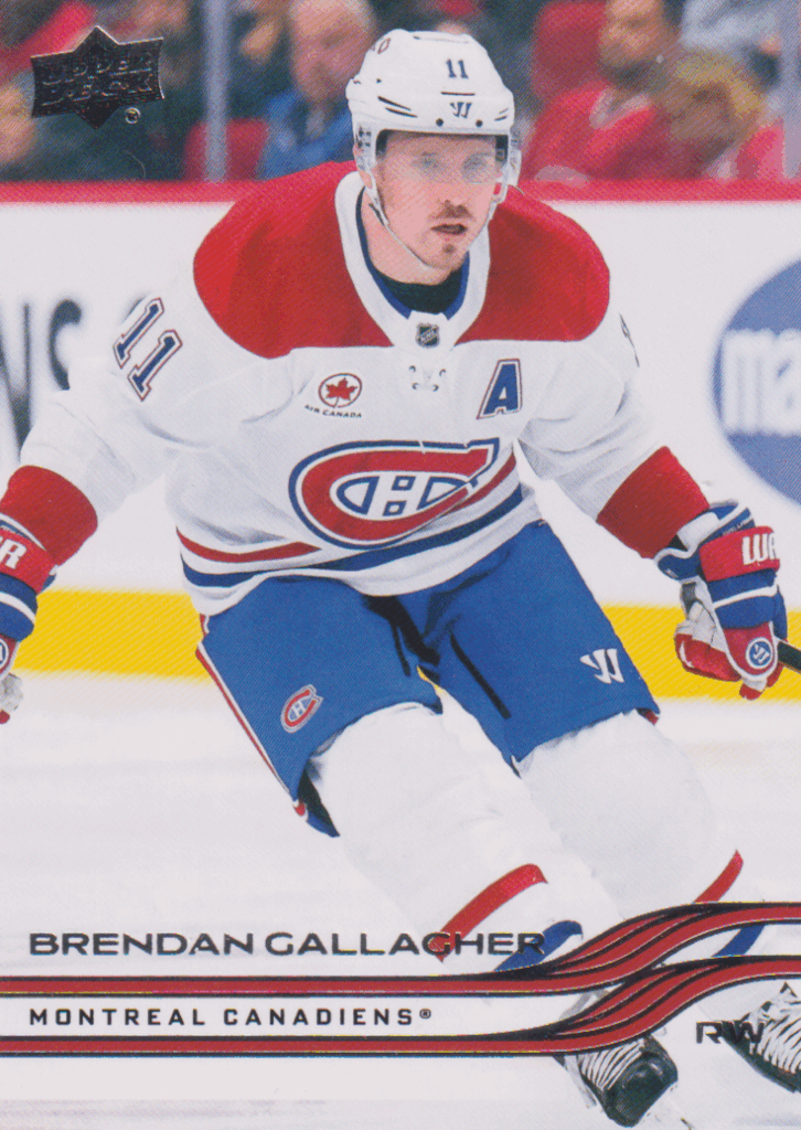 2025/26 Upper Deck Series 1 – Brendan Gallagher Montreal Canadiens 89