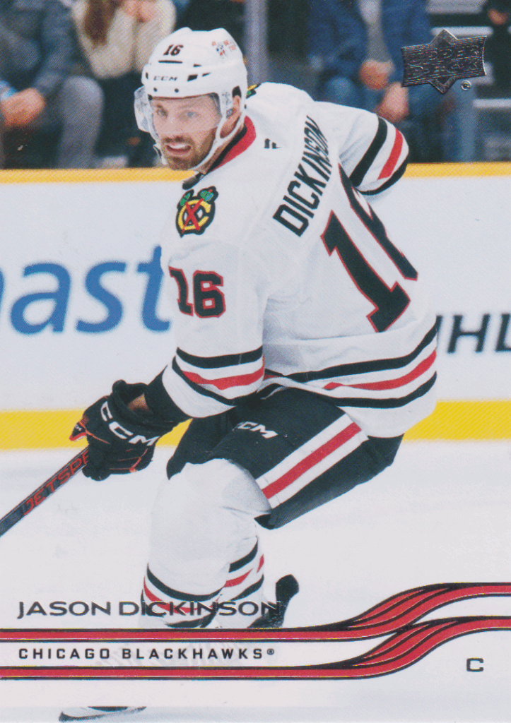 2025/26 Upper Deck Series 1 – Jason Dickinson Chicago Blackhawks 33