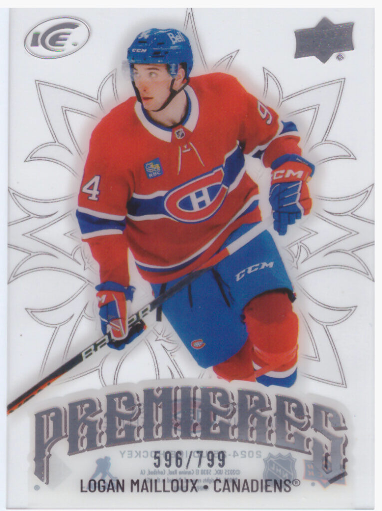 2024/25 Ice – Logan Mailloux Montreal Canadiens 199   /799